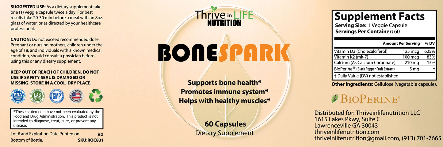 BONE SPARK Bone Health Support